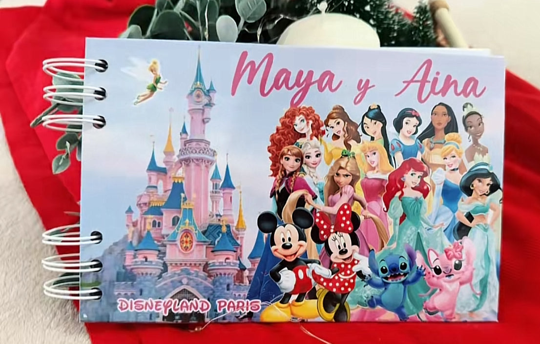 Libro de Firmas Disney Fondo Castillo Rosa