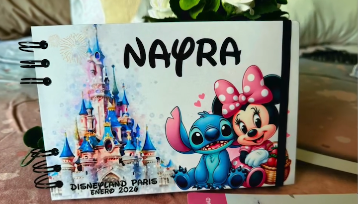 Libro de Firmas y Fotos Disney Fondo Castillo Blanco