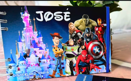 Libro de Firmas y Fotos Disney Fondo Castillo Noche