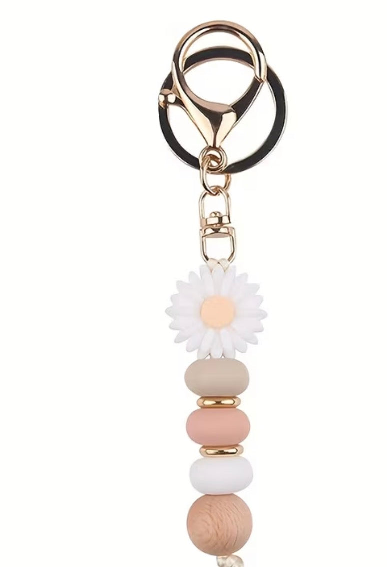 Llavero Margarita Blanco