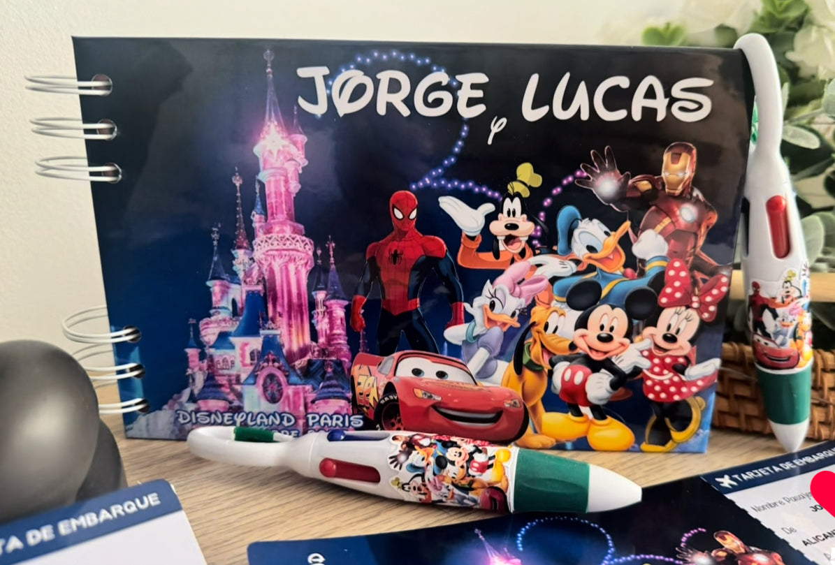 Libro de Firmas y Fotos Disney Fondo Castillo Noche