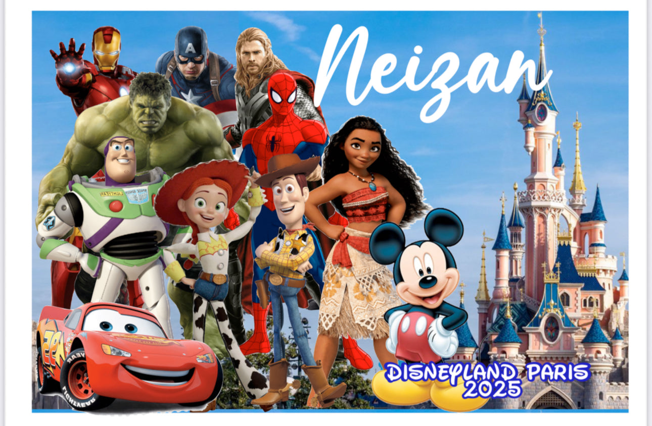 Libro de Firmas y Fotos Disney Fondo Castillo Azul