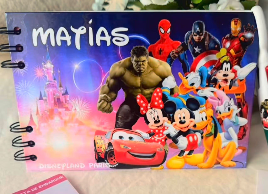 Libro de Firmas y Fotos Disney Fondo castillo aniversario