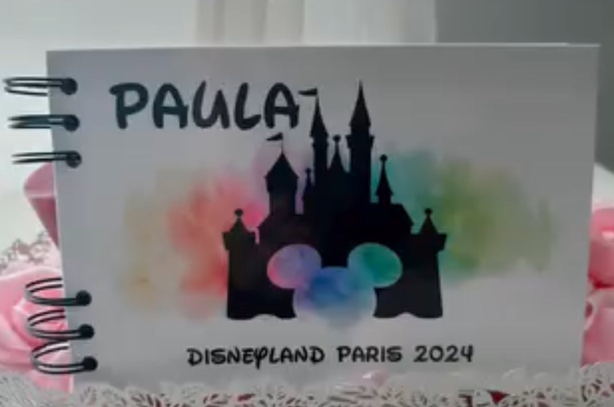 Libro de Firmas Disney Fondo Castillo Acuarela