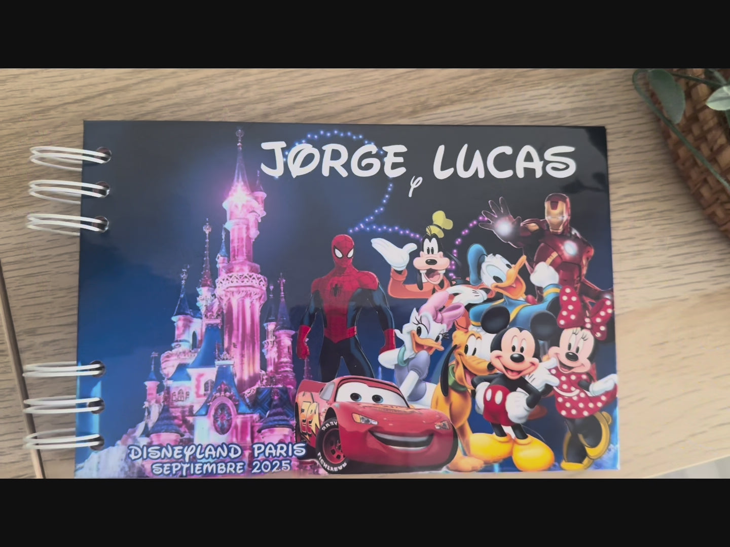 Libro de Firmas y Fotos Disney Fondo Castillo Noche